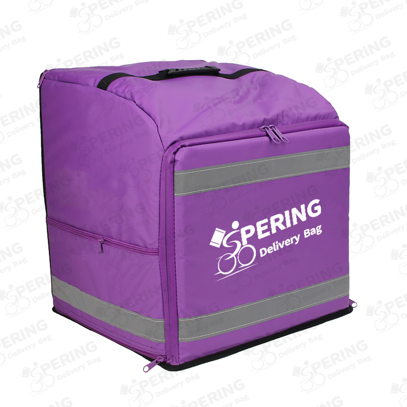 FOOD DELIVERY BAGS INSULATED DELIVERY BAG PURPLE COOLER BAG